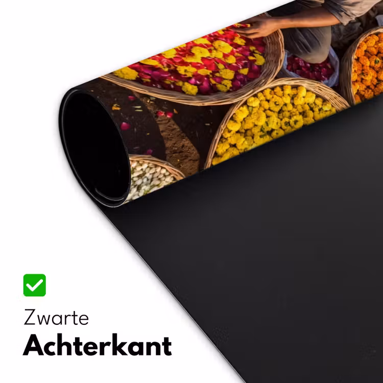 Desk Mat - Flowers - Market - Colorful - Bloemen - Markt - Kleurrijk Muismat XXL klein