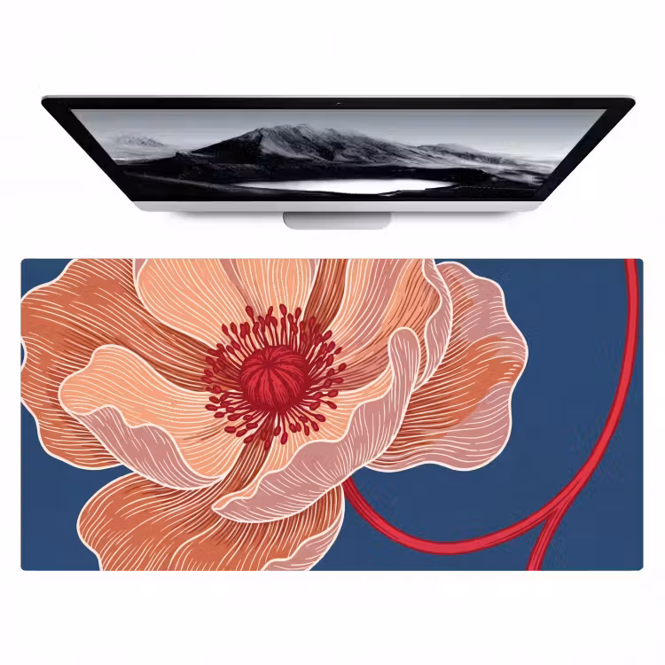 Desk Mat - Flowers - Modern - Abstract - Bloemen - Modern - Abstract Muismat XXL klein