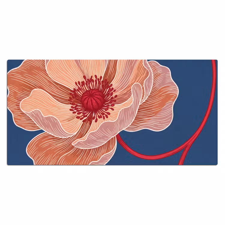 Desk Mat - Flowers - Modern - Abstract - Bloemen - Modern - Abstract Muismat XXL klein
