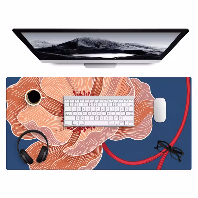 Desk Mat - Flowers - Modern - Abstract - Bloemen - Modern - Abstract Muismat XXL klein