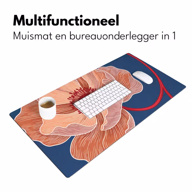 Desk Mat - Flowers - Modern - Abstract - Bloemen - Modern - Abstract Muismat XXL klein