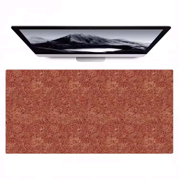 Bloemen - Motief - Rood Muismat XXL klein 681 -zzz3d