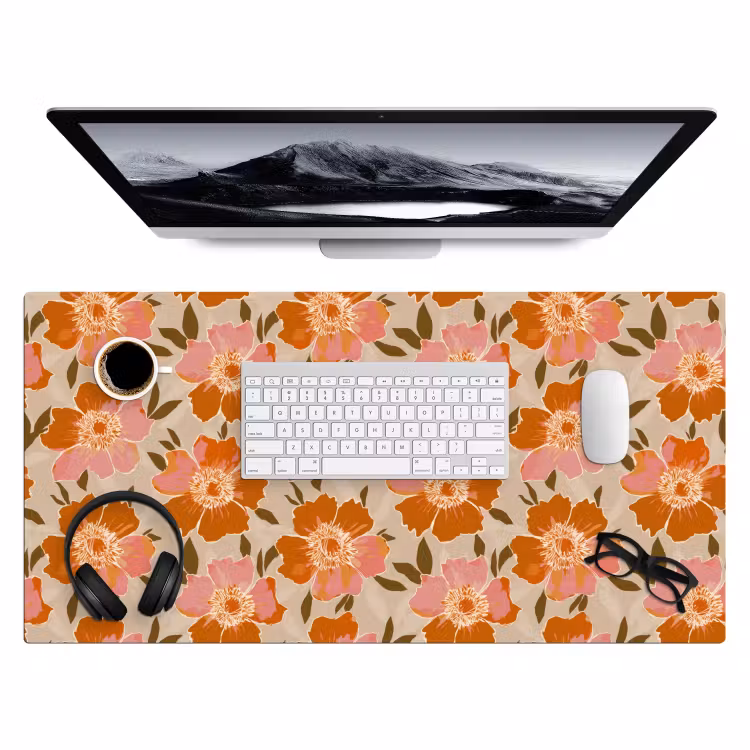 Bloemen - Motief - Retro Muismat XXL klein 681 -3d