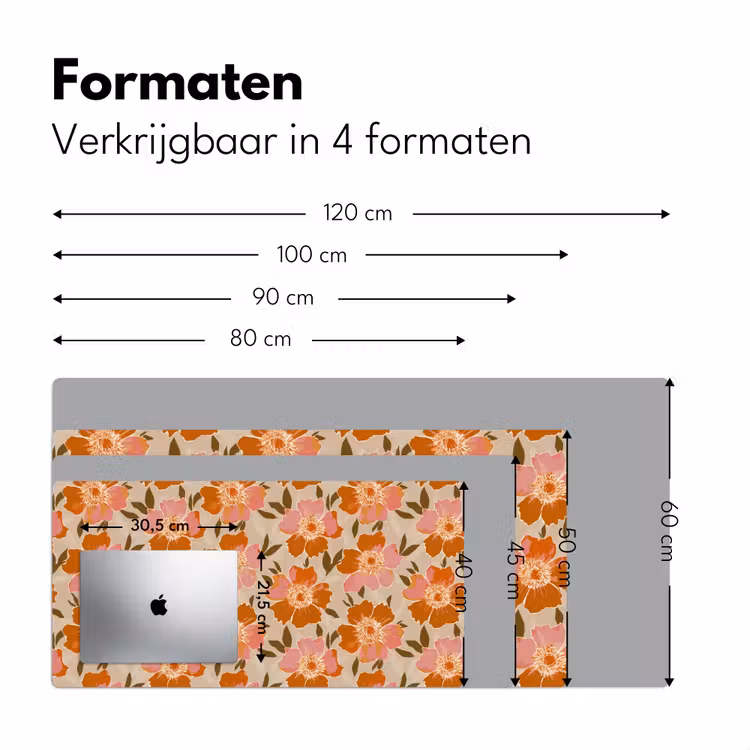Bloemen - Motief - Retro Muismat XXL klein 681 -sfeer5
