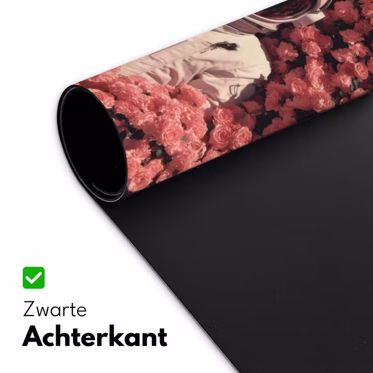 Bloemen - Roze - Astronaut Muismat XXL klein -sfeer2