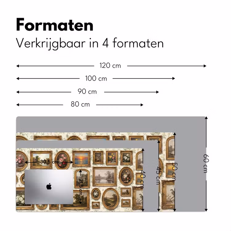 Bloemen - Roze - Stilleven - Klassiek Muismat XXL klein -sfeer5