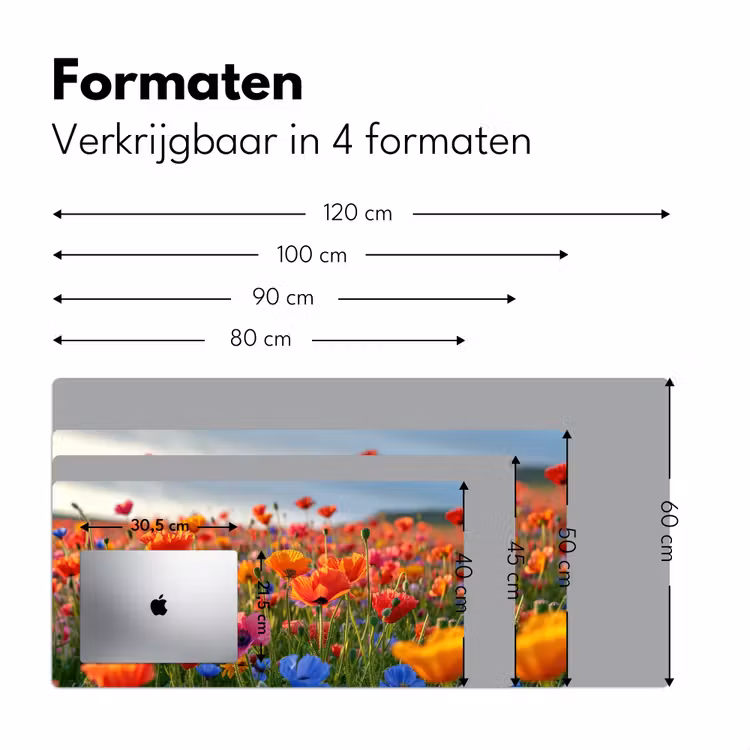 bloemen-klaprozen-kleurrijk-natuur Muismat XXL klein -sfeer5