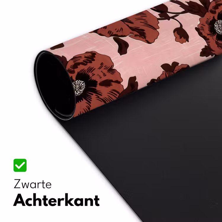 Bloemen - Retro - Rood Muismat XXL klein 681 -sfeer2
