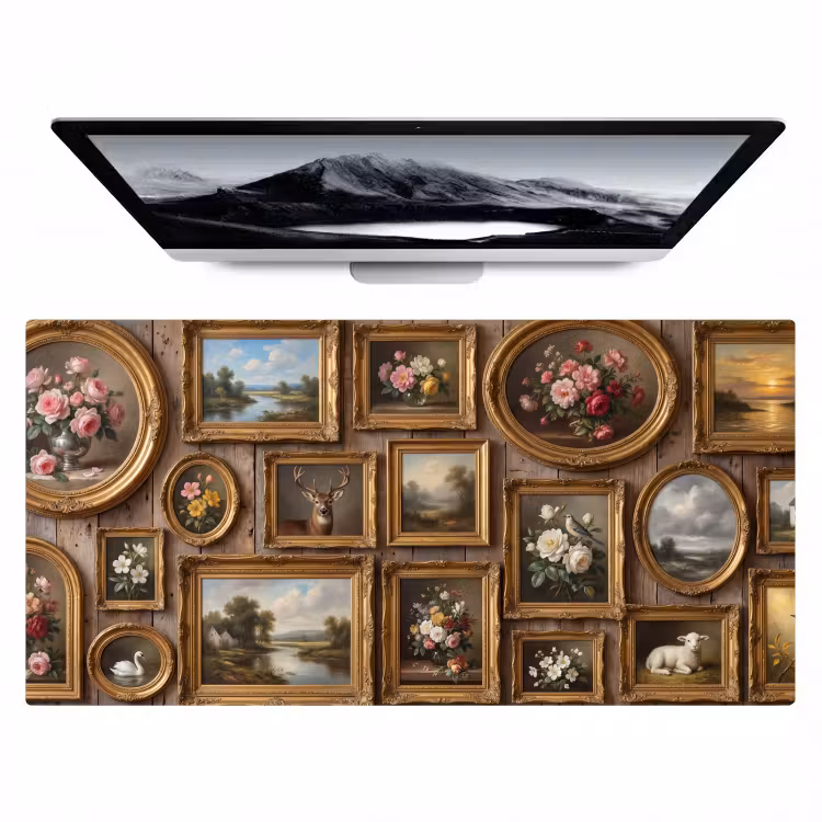 Bloemen - Rozen - Klassiek - Vaas - Kleurrijk Muismat XXL klein -zzz3d