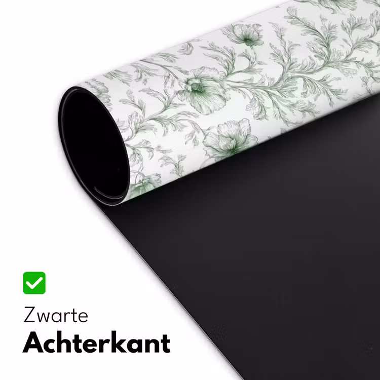 Bloemen - Getekend - Groen Muismat XXL klein 681 -sfeer2
