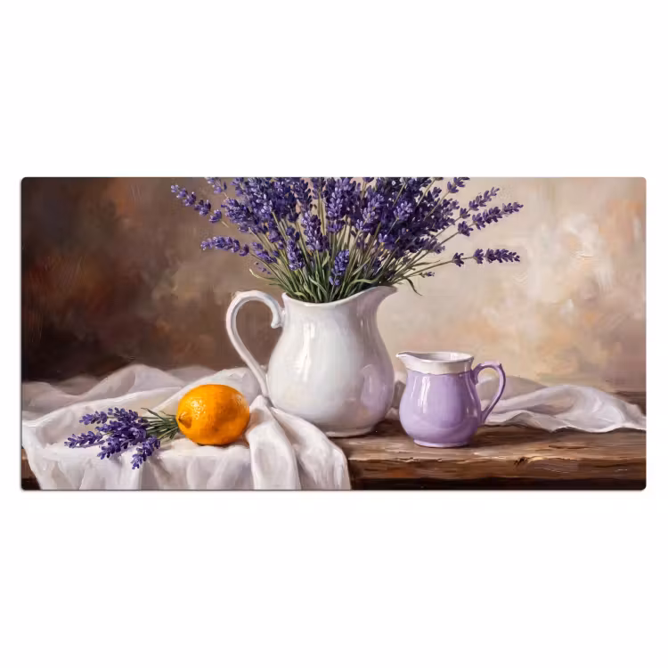 Desk Mat - Flowers - Still Life - Purple - Bloemen - Stilleven - Paars Muismat XXL klein