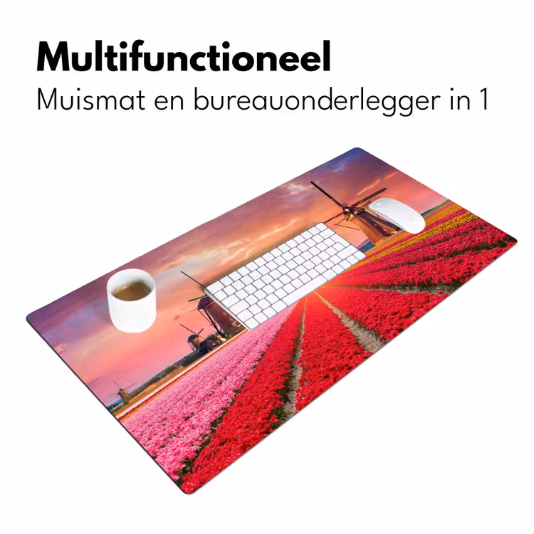 bloemen-tulpen-bloemenveld-molens-holland Muismat XXL klein -sfeer4
