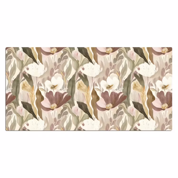 Bloemen - Aquarel - Kleurrijk Muismat XXL klein 681 -3d_leeg