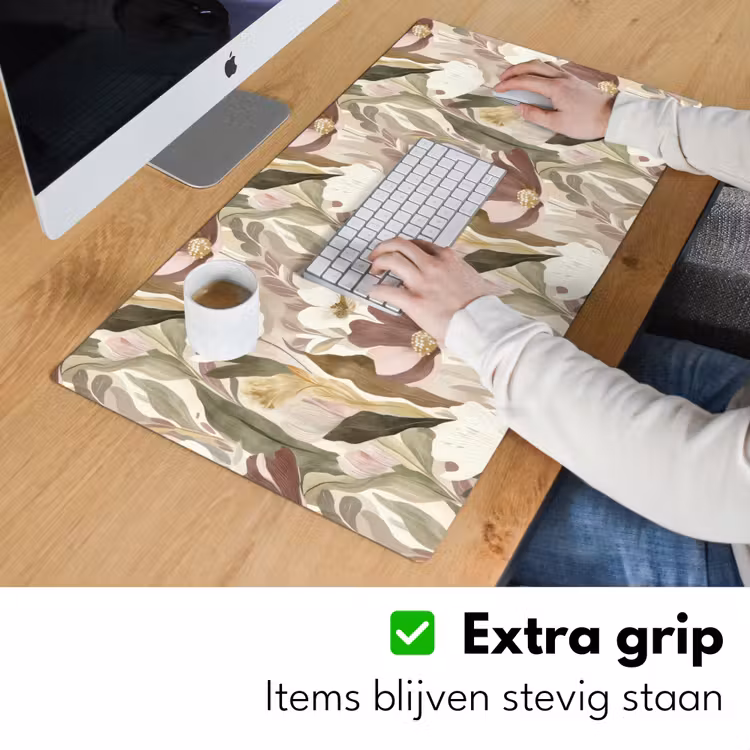 Bloemen - Aquarel - Kleurrijk Muismat XXL klein 681 -sfeer3