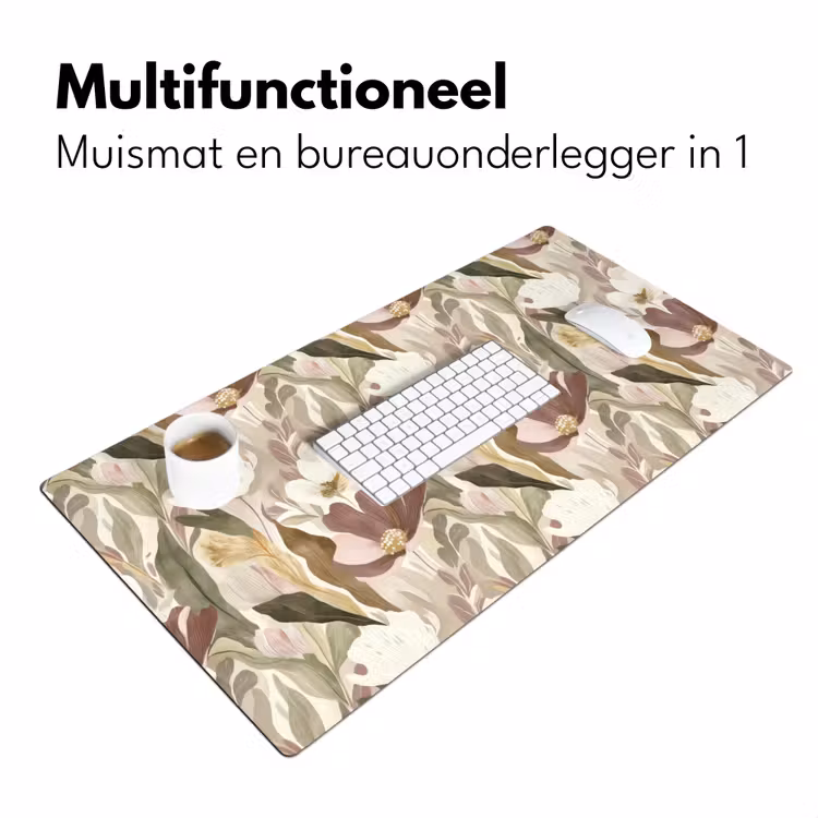 Bloemen - Aquarel - Kleurrijk Muismat XXL klein 681 -sfeer4