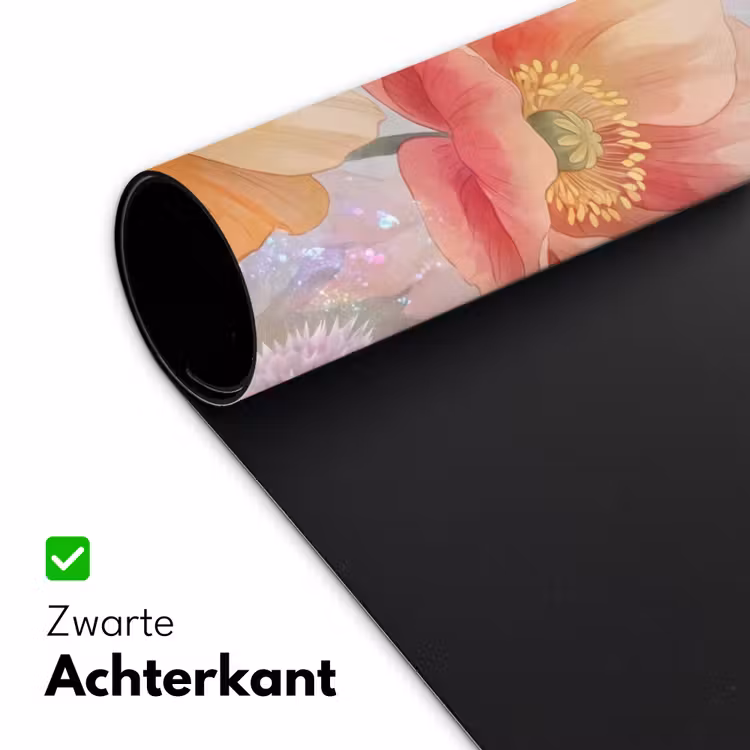 Bloemen - Aquarel - Natuur - Modern - Kleurrijk Muismat XXL klein -sfeer2