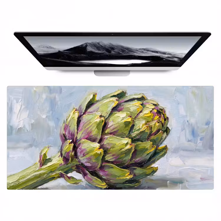 Desk Mat - Food - Artichoke - Modern - Eten - Artisjok - Modern Muismat XXL klein