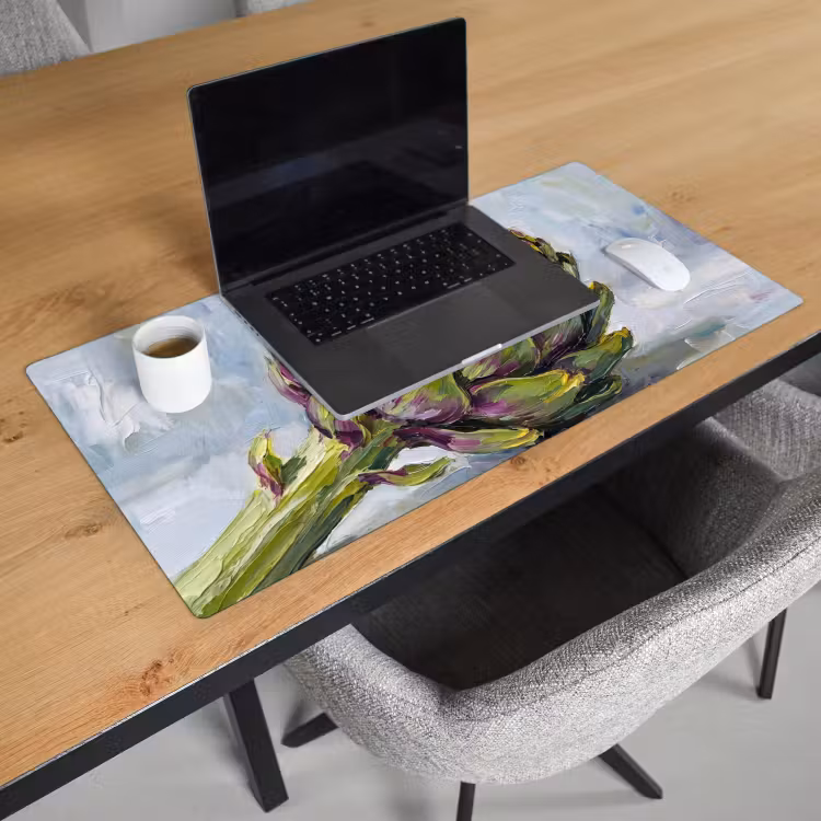 Desk Mat - Food - Artichoke - Modern - Eten - Artisjok - Modern Muismat XXL klein