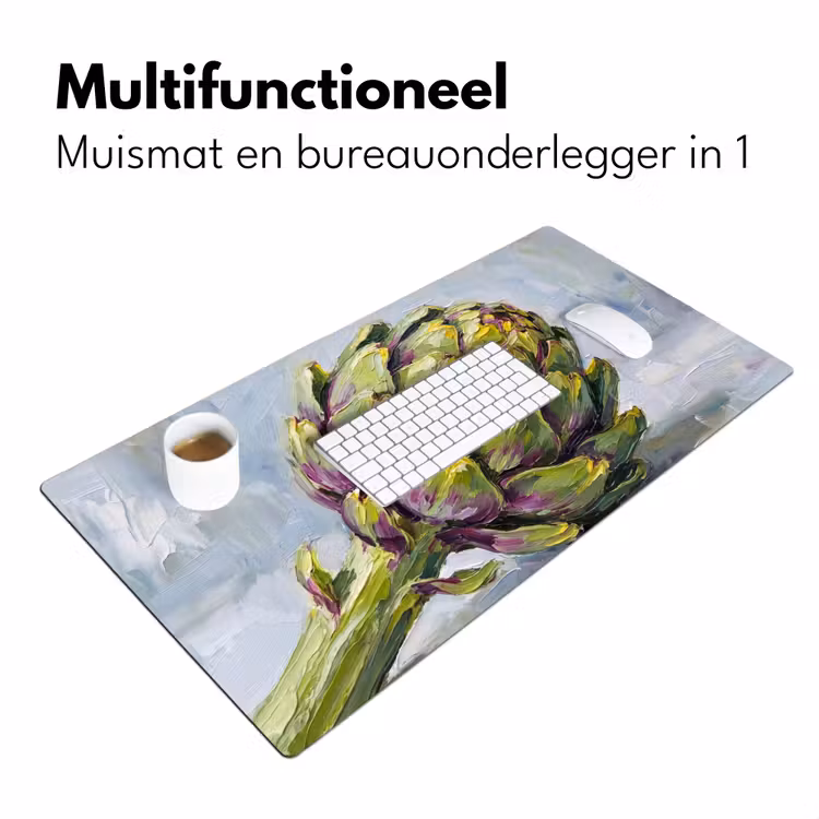 Desk Mat - Food - Artichoke - Modern - Eten - Artisjok - Modern Muismat XXL klein