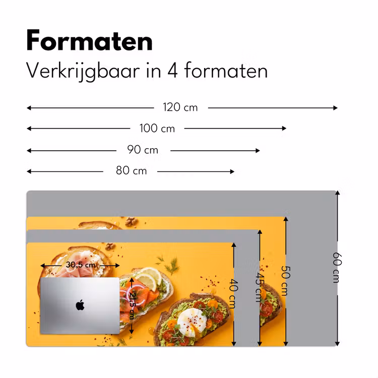 Eten - Brood - Ontbijt - Modern - Kleurrijk Muismat XXL klein -sfeer5