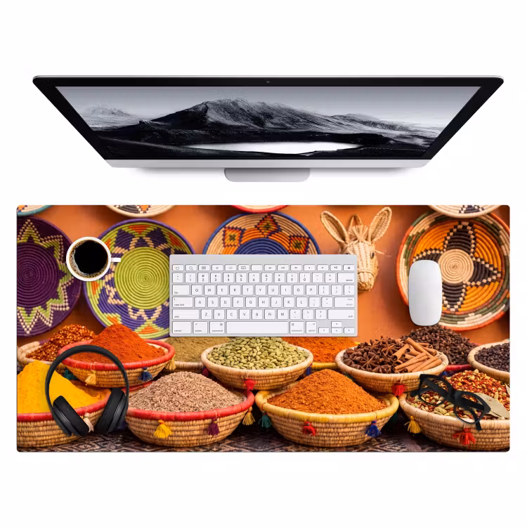 Desk Mat - Food - Colorful - Culture - Eten - Kleurrijk - Cultuur Muismat XXL klein