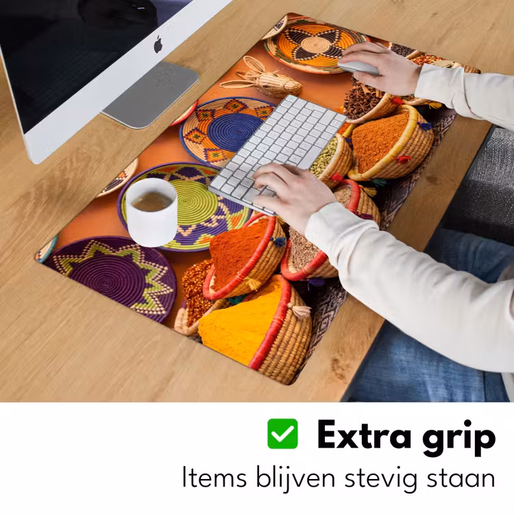 Desk Mat - Food - Colorful - Culture - Eten - Kleurrijk - Cultuur Muismat XXL klein