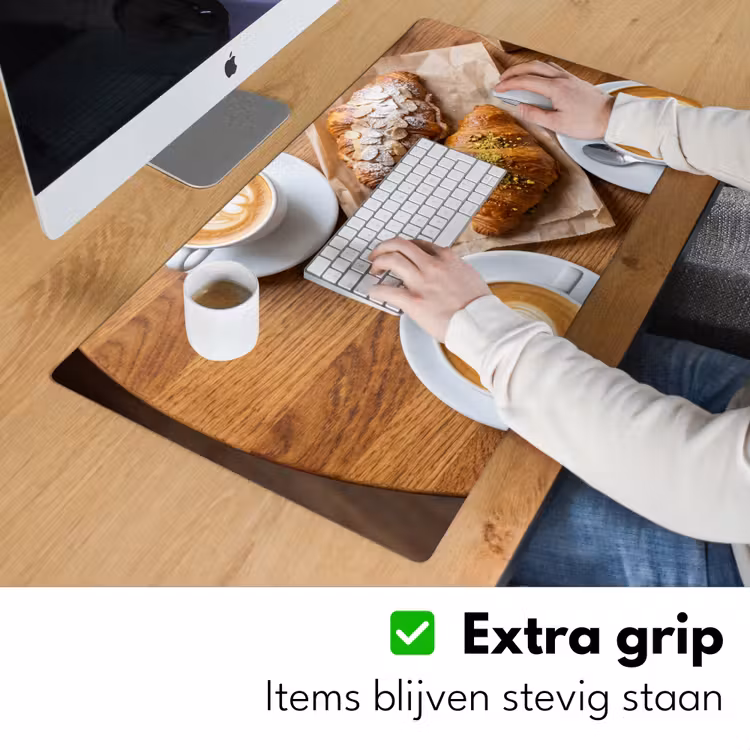 Eten - Croissant - Koffie - Ontbijt - Modern Muismat XXL klein -sfeer3