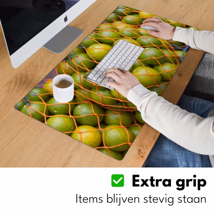 Eten - Net - Groen - Markt Muismat XXL klein -sfeer3
