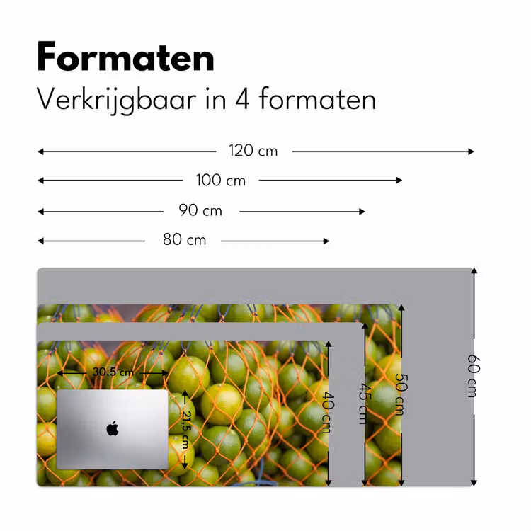 Eten - Net - Groen - Markt Muismat XXL klein -sfeer5