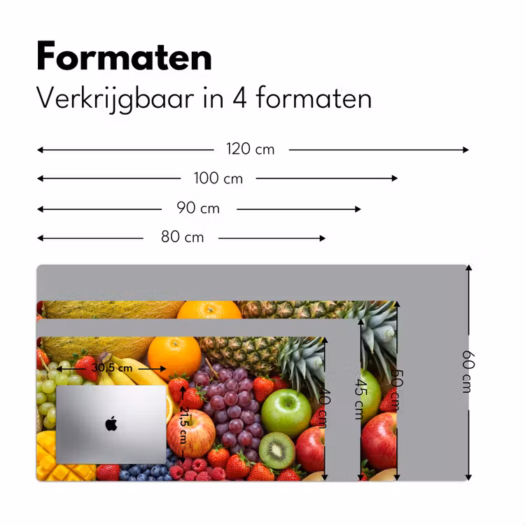 Eten - Fruit - Vers - Kleurrijk - Voeding Muismat XXL klein -sfeer5