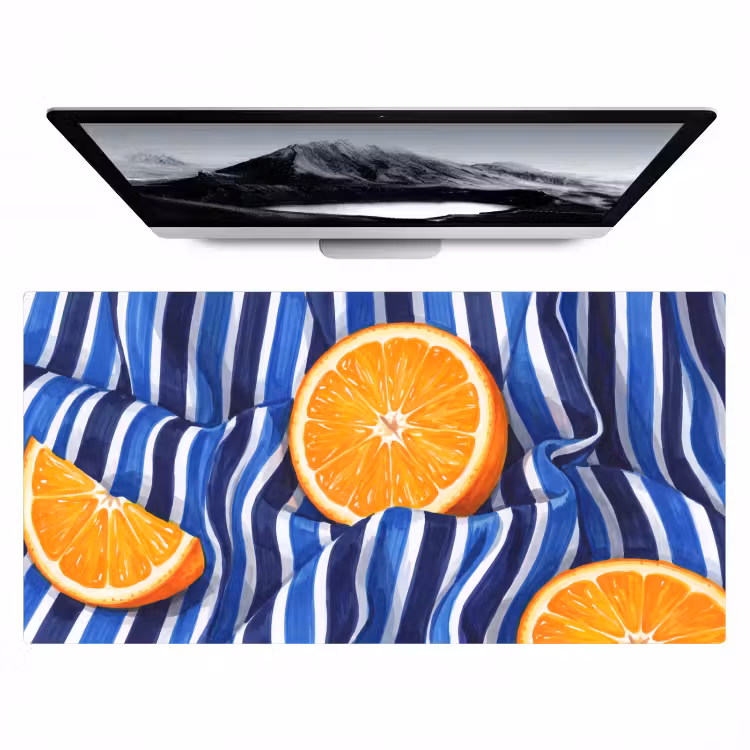 Desk Mat - Food - Fruit - Orange - Eten - Fruit - Oranje Muismat XXL klein