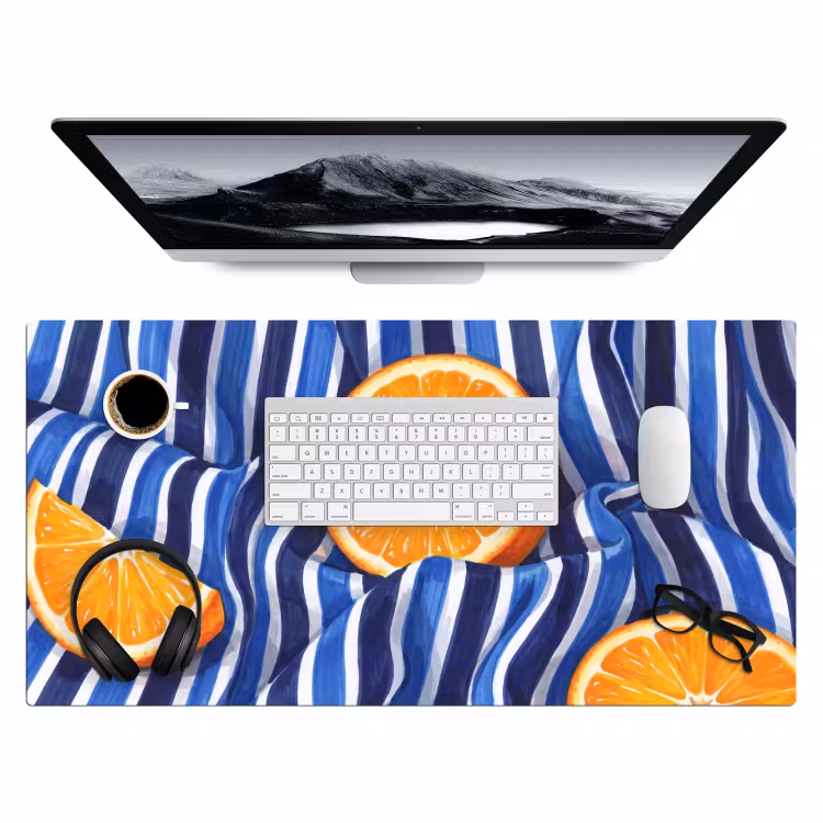 Desk Mat - Food - Fruit - Orange - Eten - Fruit - Oranje Muismat XXL klein