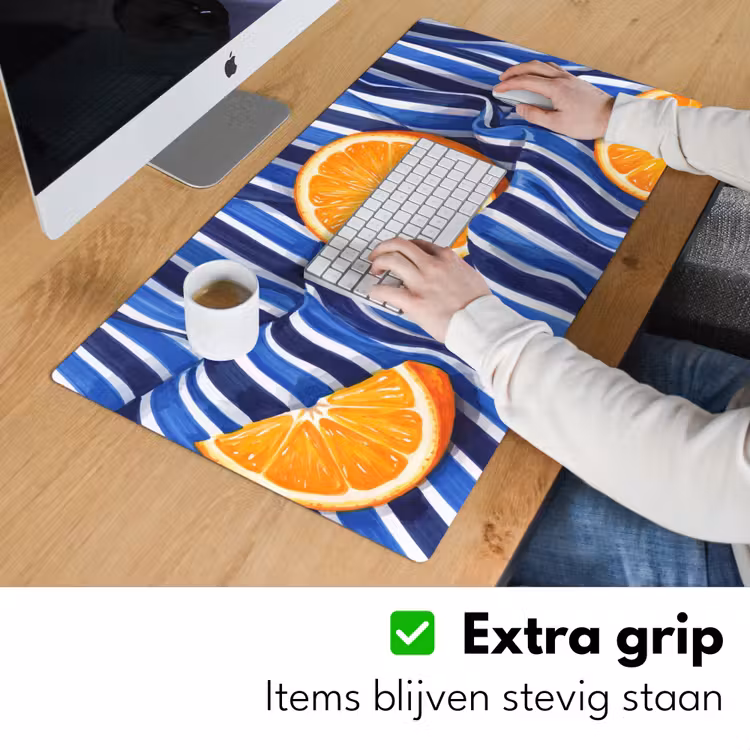 Desk Mat - Food - Fruit - Orange - Eten - Fruit - Oranje Muismat XXL klein