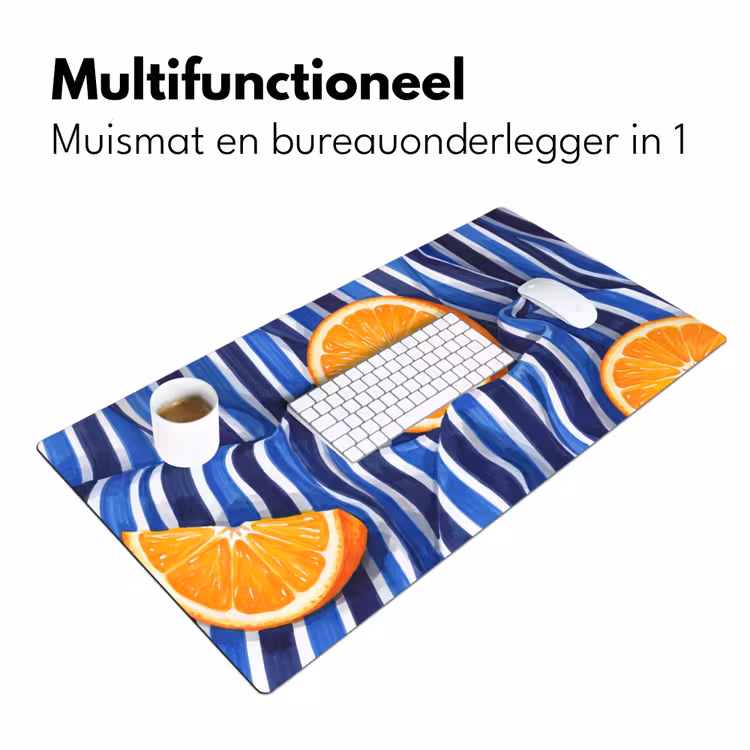 Desk Mat - Food - Fruit - Orange - Eten - Fruit - Oranje Muismat XXL klein