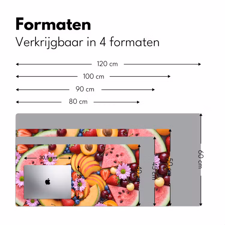 Eten - Fruit - Zomer - Kleurrijk Muismat XXL klein -sfeer5