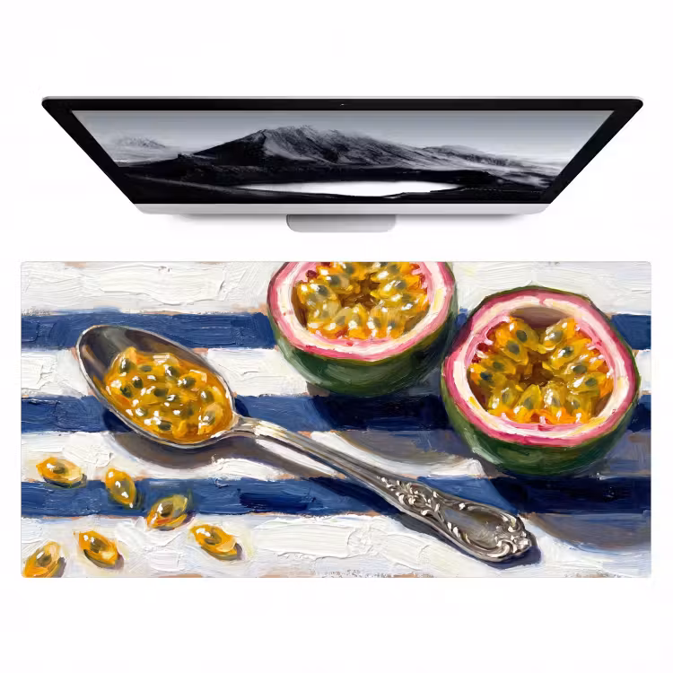Eten - Passievrucht - Tropisch - Modern - Kleurrijk Muismat XXL klein -zzz3d