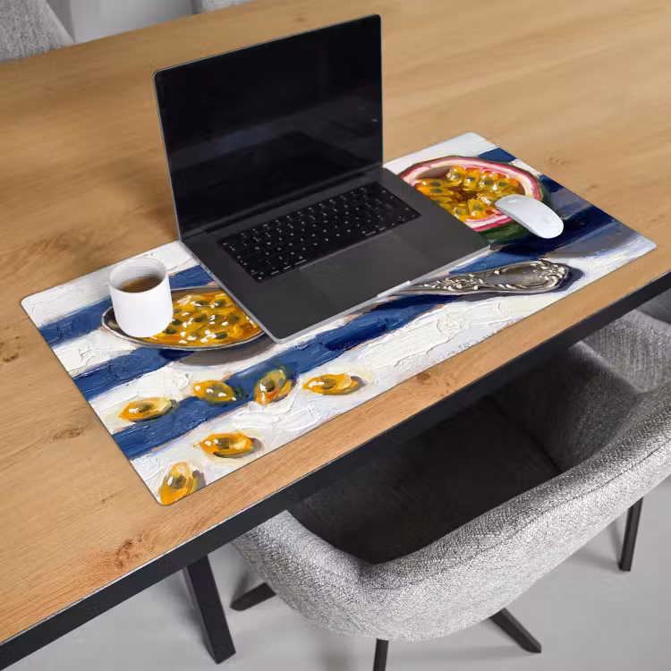 Eten - Passievrucht - Tropisch - Modern - Kleurrijk Muismat XXL klein -sfeer1