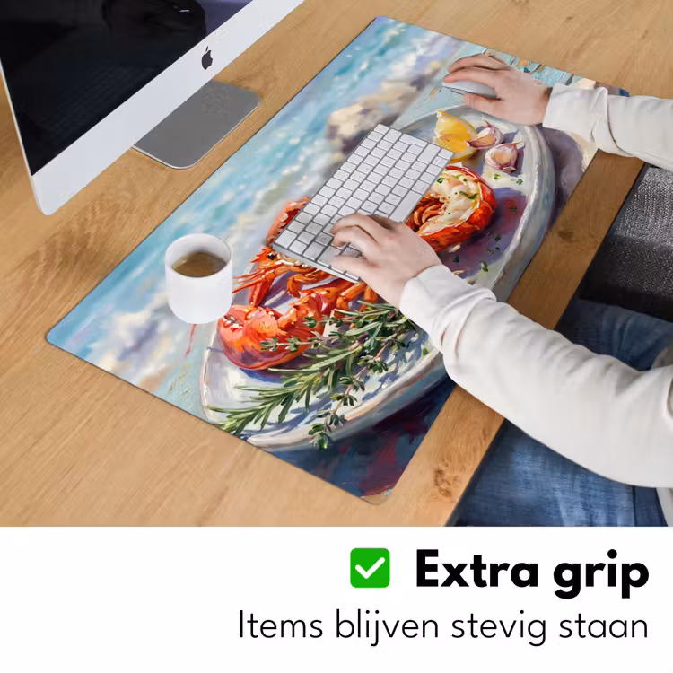 Eten - Zee - Kust - Modern - Blauw Muismat XXL klein -sfeer3