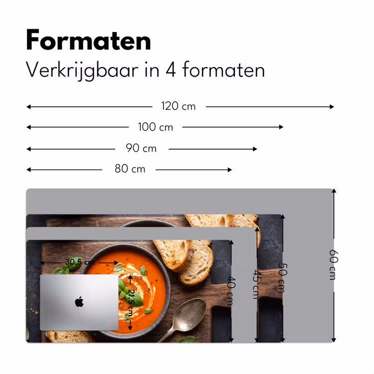 Eten - Soep - Basilicum - Rustiek - Rood Muismat XXL klein -sfeer5