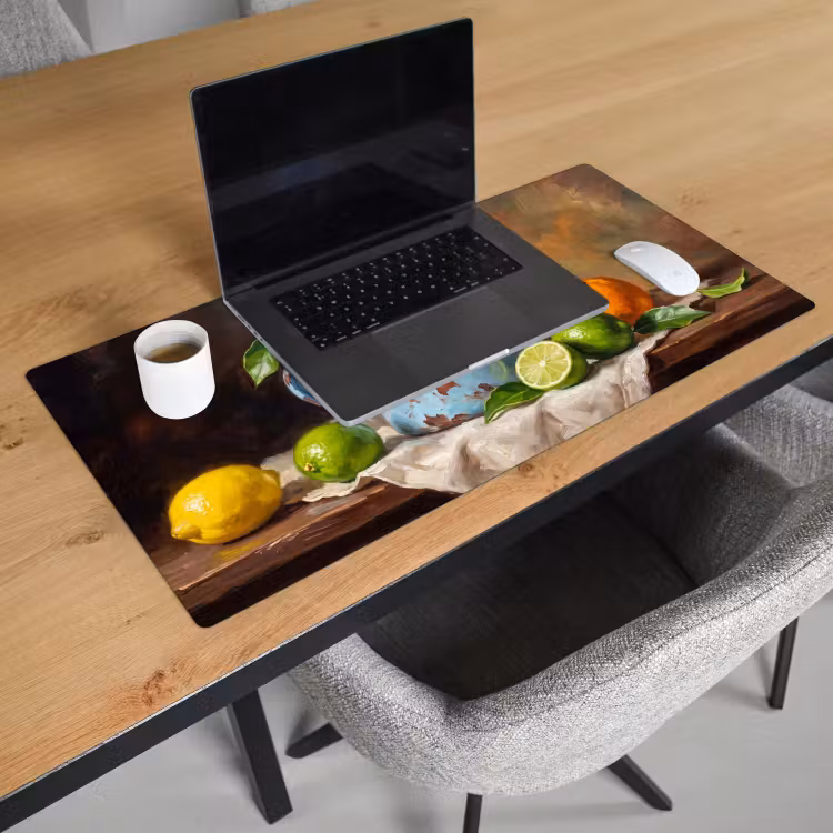 Desk Mat - Food - Still Life - Classical - Eten - Stilleven - Klassiek Muismat XXL klein