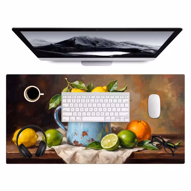 Desk Mat - Food - Still Life - Classical - Eten - Stilleven - Klassiek Muismat XXL klein
