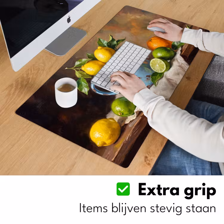 Desk Mat - Food - Still Life - Classical - Eten - Stilleven - Klassiek Muismat XXL klein