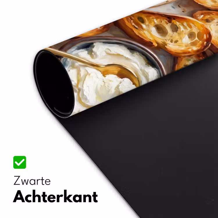 Eten - Tomaat - Brood - Kleurrijk - Keuken Muismat XXL klein -sfeer2