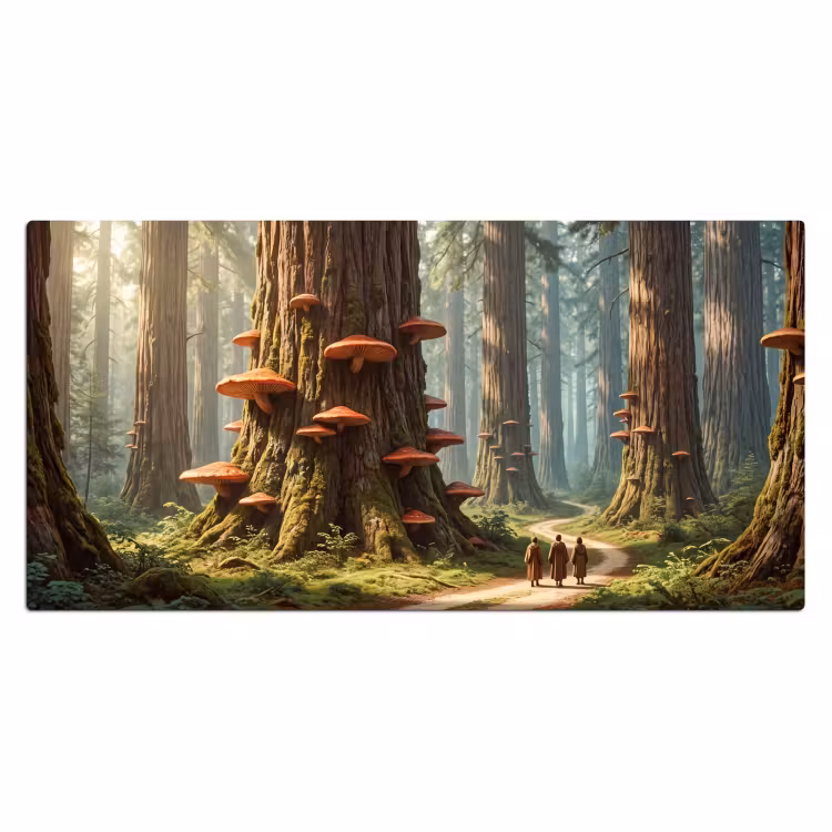 Desk Mat - Forest - Trees - Nature - Bos - Bomen - Natuur Muismat XXL klein