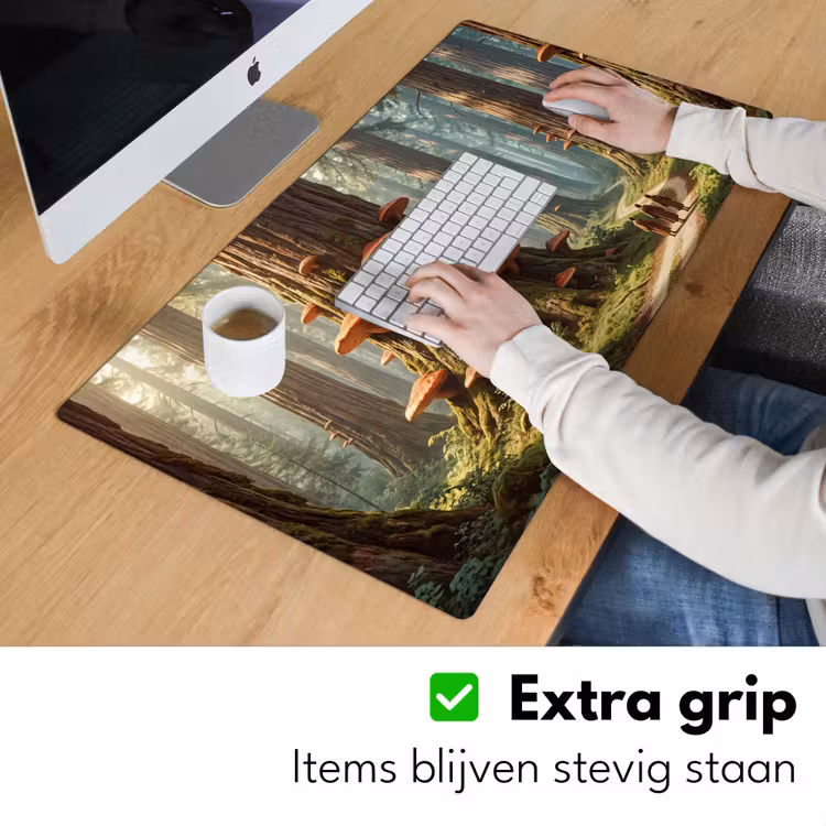 Desk Mat - Forest - Trees - Nature - Bos - Bomen - Natuur Muismat XXL klein