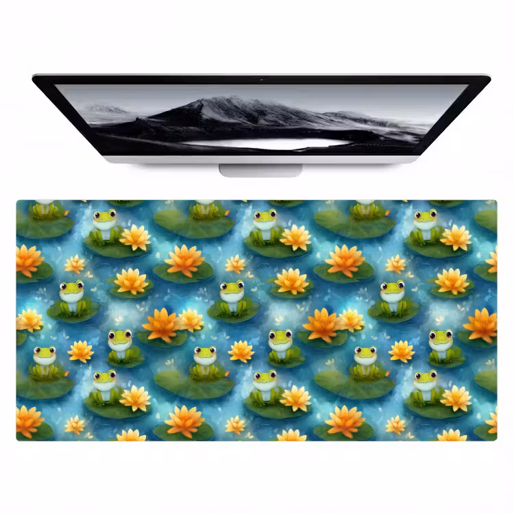 Kikker - Lelies - Groen Muismat XXL klein 681 -zzz3d