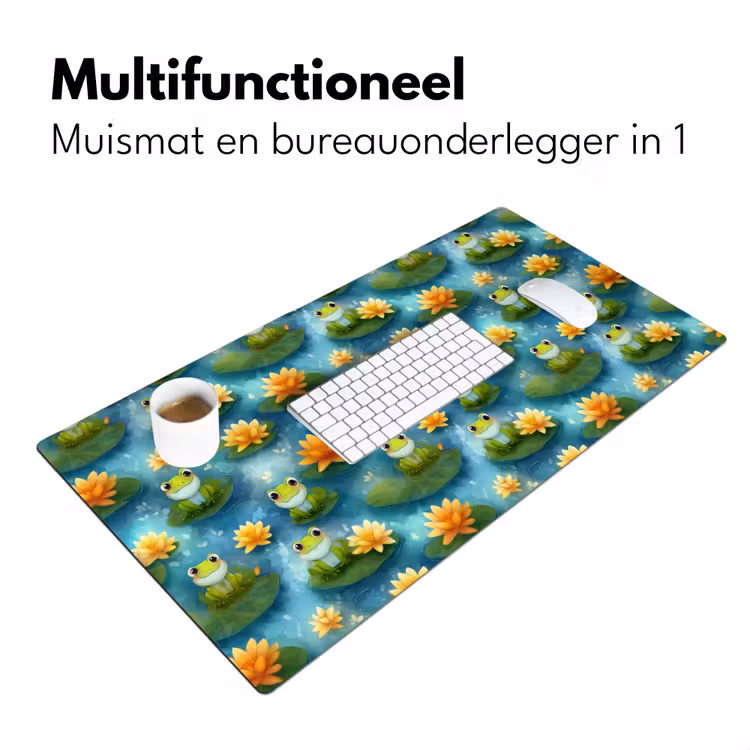 Kikker - Lelies - Groen Muismat XXL klein 681 -sfeer4