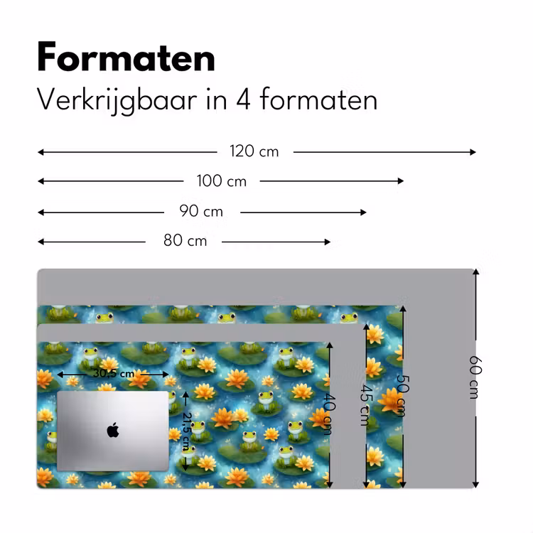 Kikker - Lelies - Groen Muismat XXL klein 681 -sfeer5