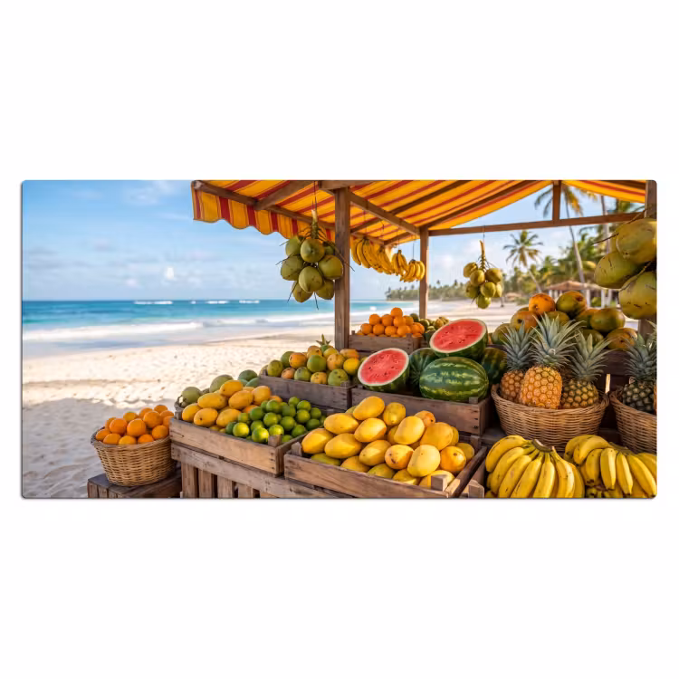 Desk Mat - Fruit - Beach - Tropical - Fruit - Strand - Tropisch Muismat XXL klein