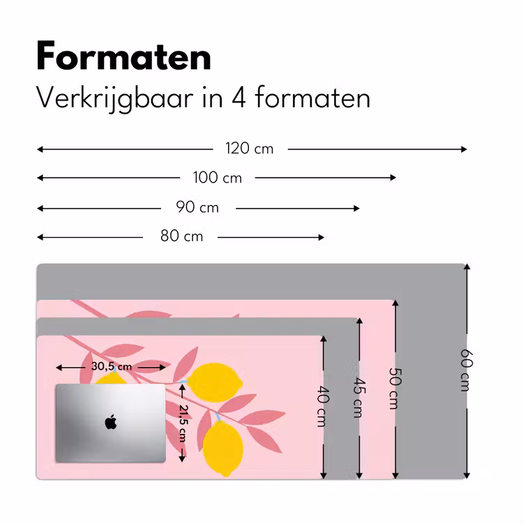Fruit - Tak - Natuur - Abstract - Roze Muismat XXL klein -sfeer5